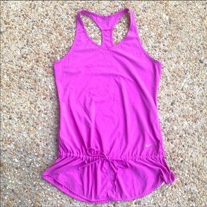 Nike Dri-Fit Pink Reflective Racerback Tie Tank M